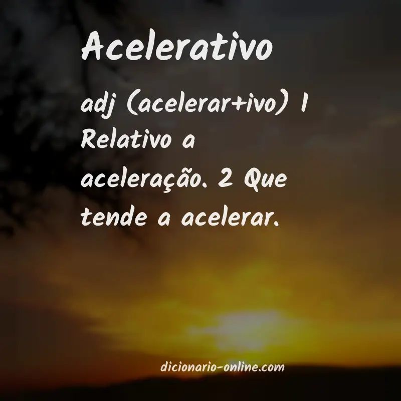 Significado de acelerativo