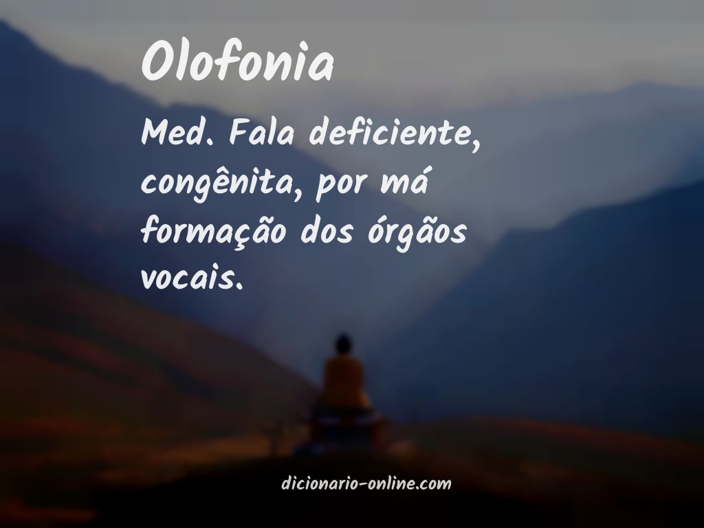 Significado de olofonia