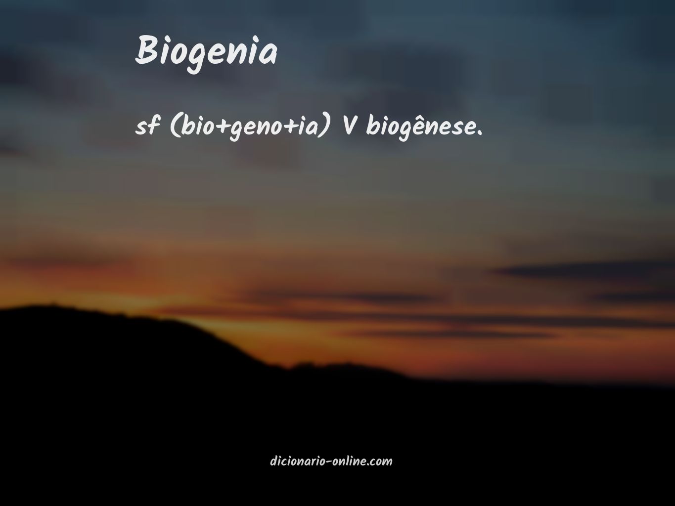 Significado de biogenia