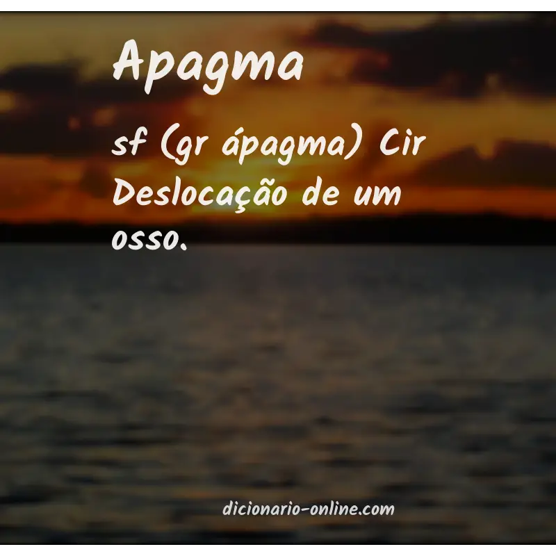 Significado de apagma