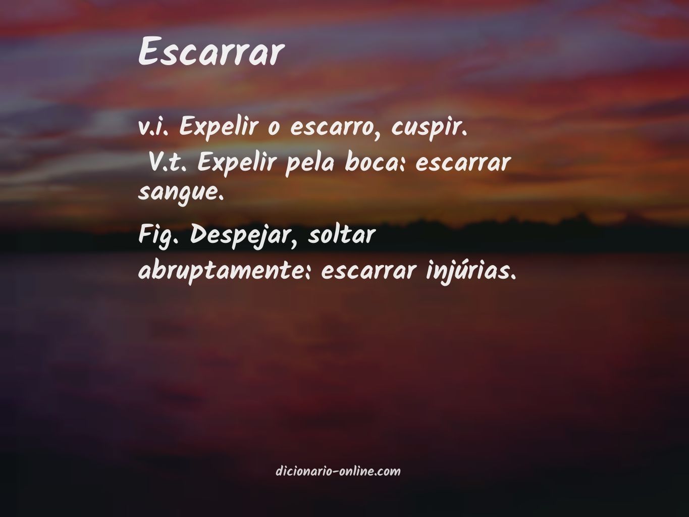 Significado de escarrar