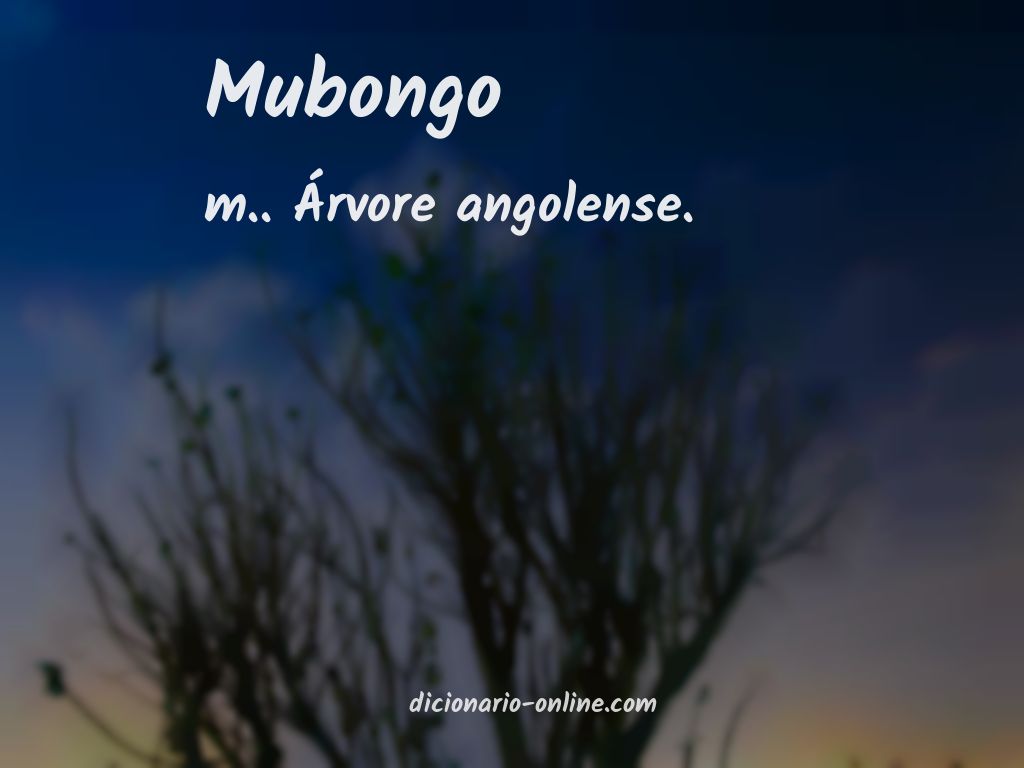 Significado de mubongo