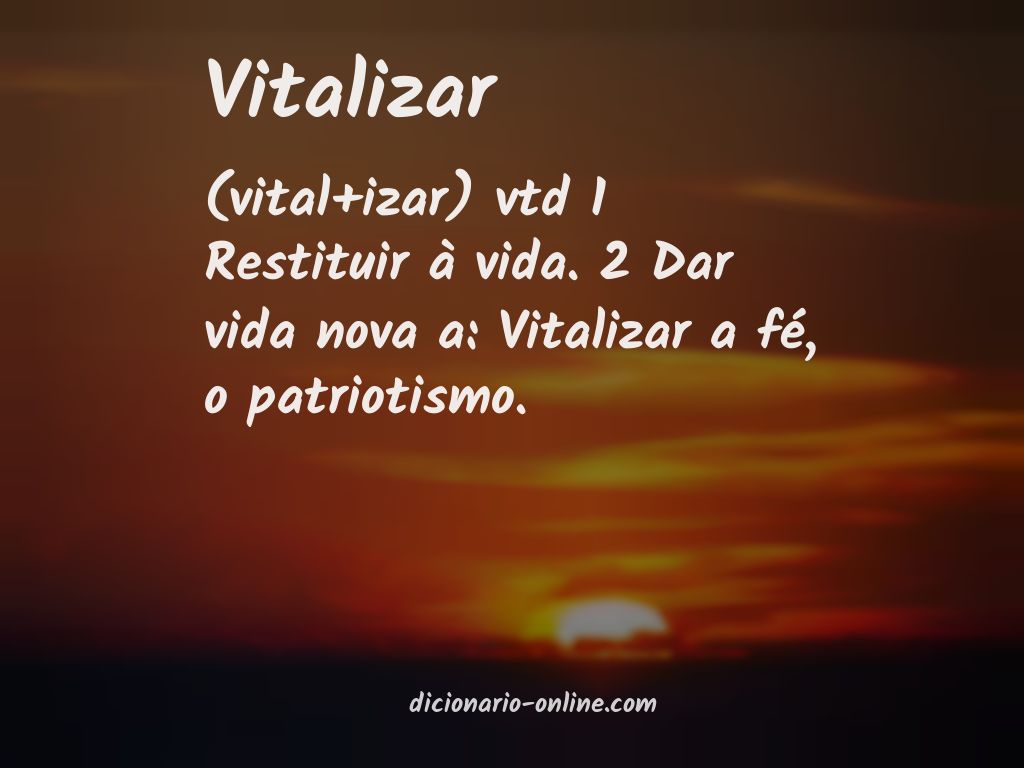 Significado de vitalizar