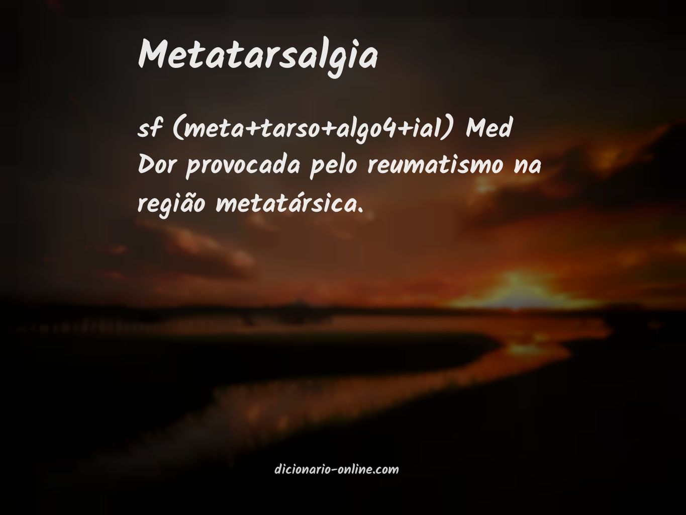 Significado de metatarsalgia