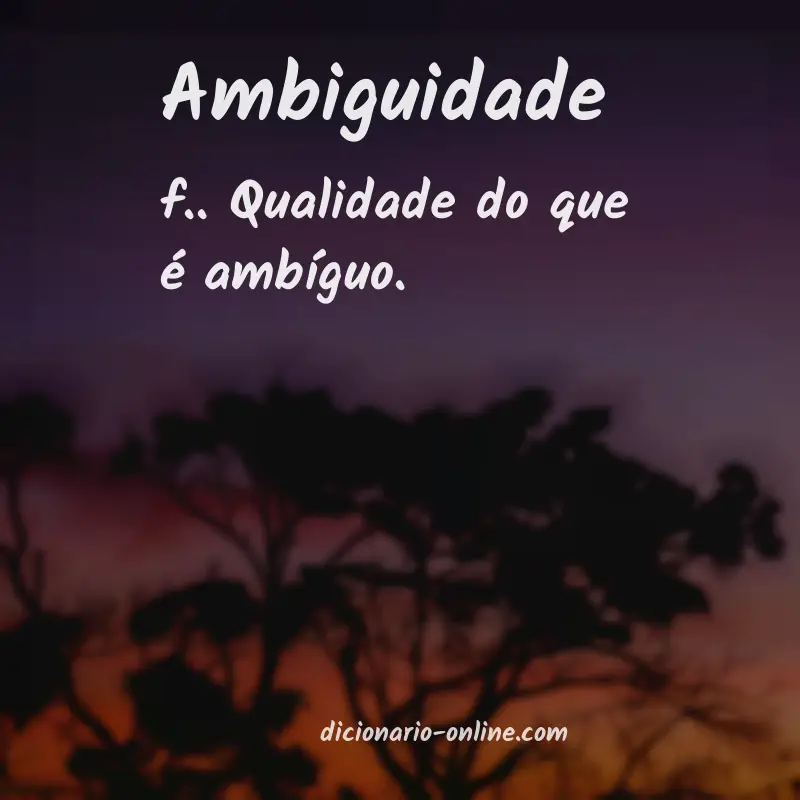 Significado de ambiguidade