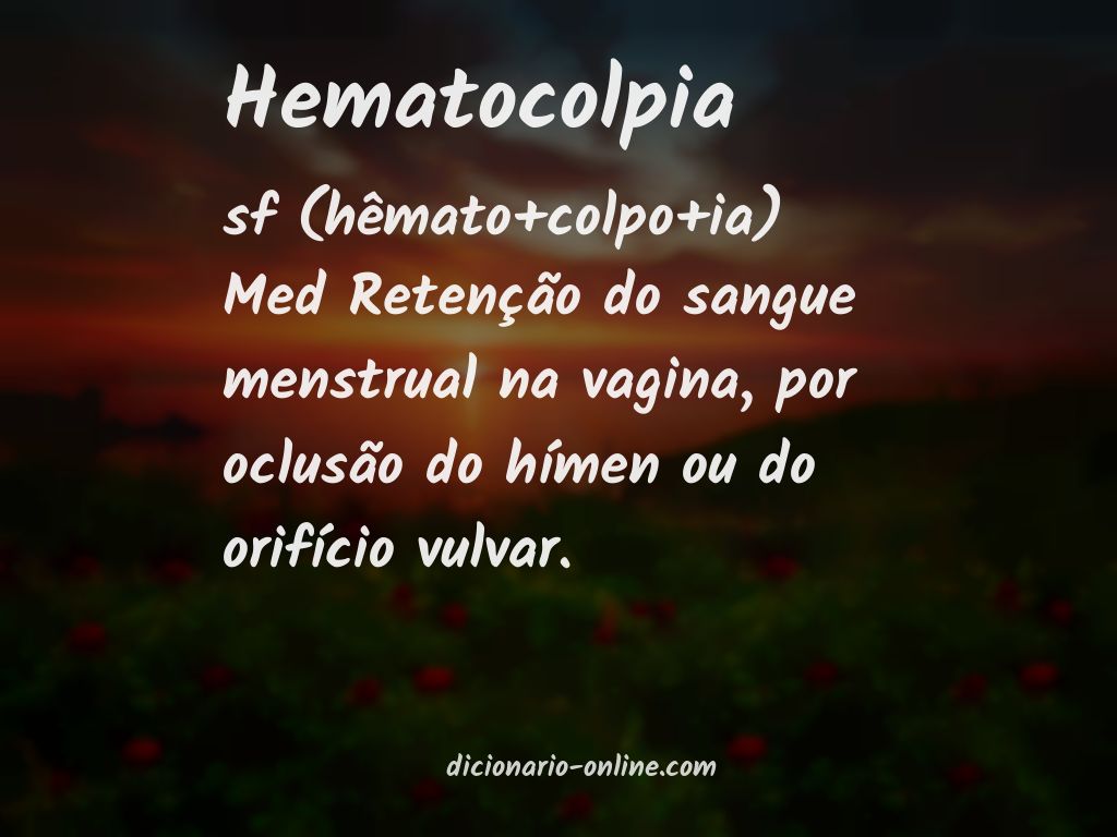 Significado de hematocolpia