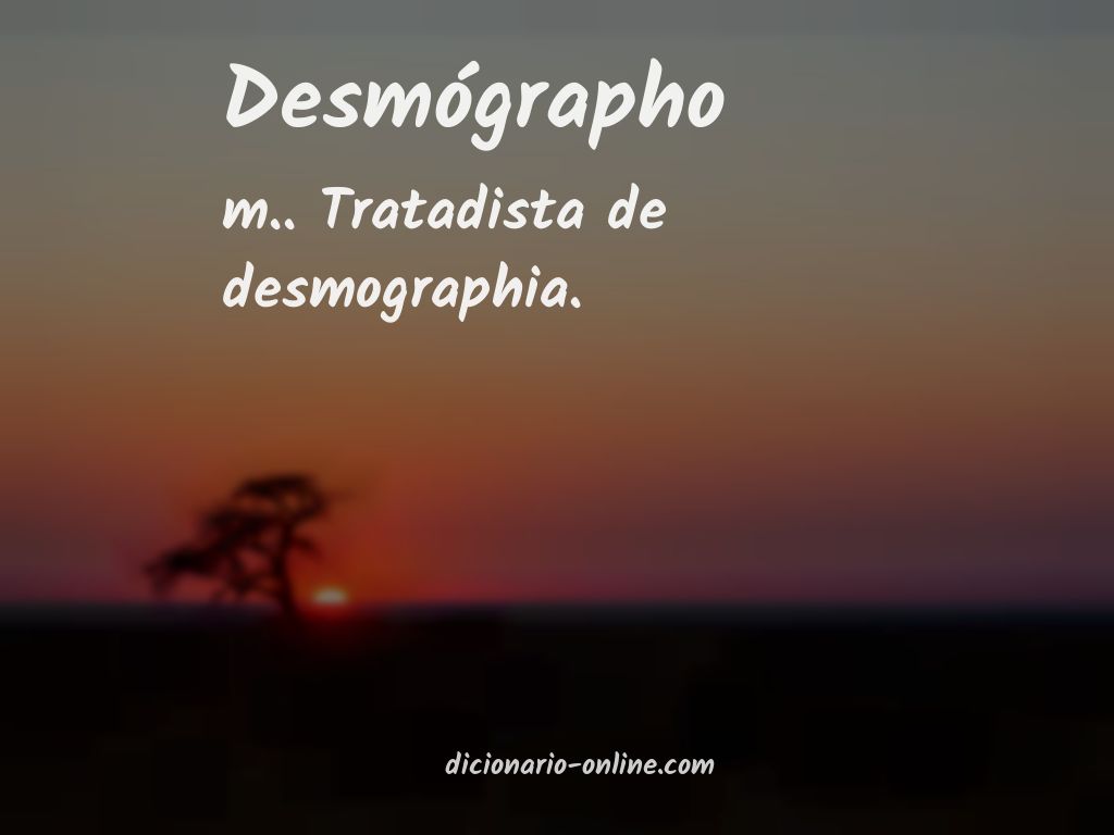 Significado de desmógrapho