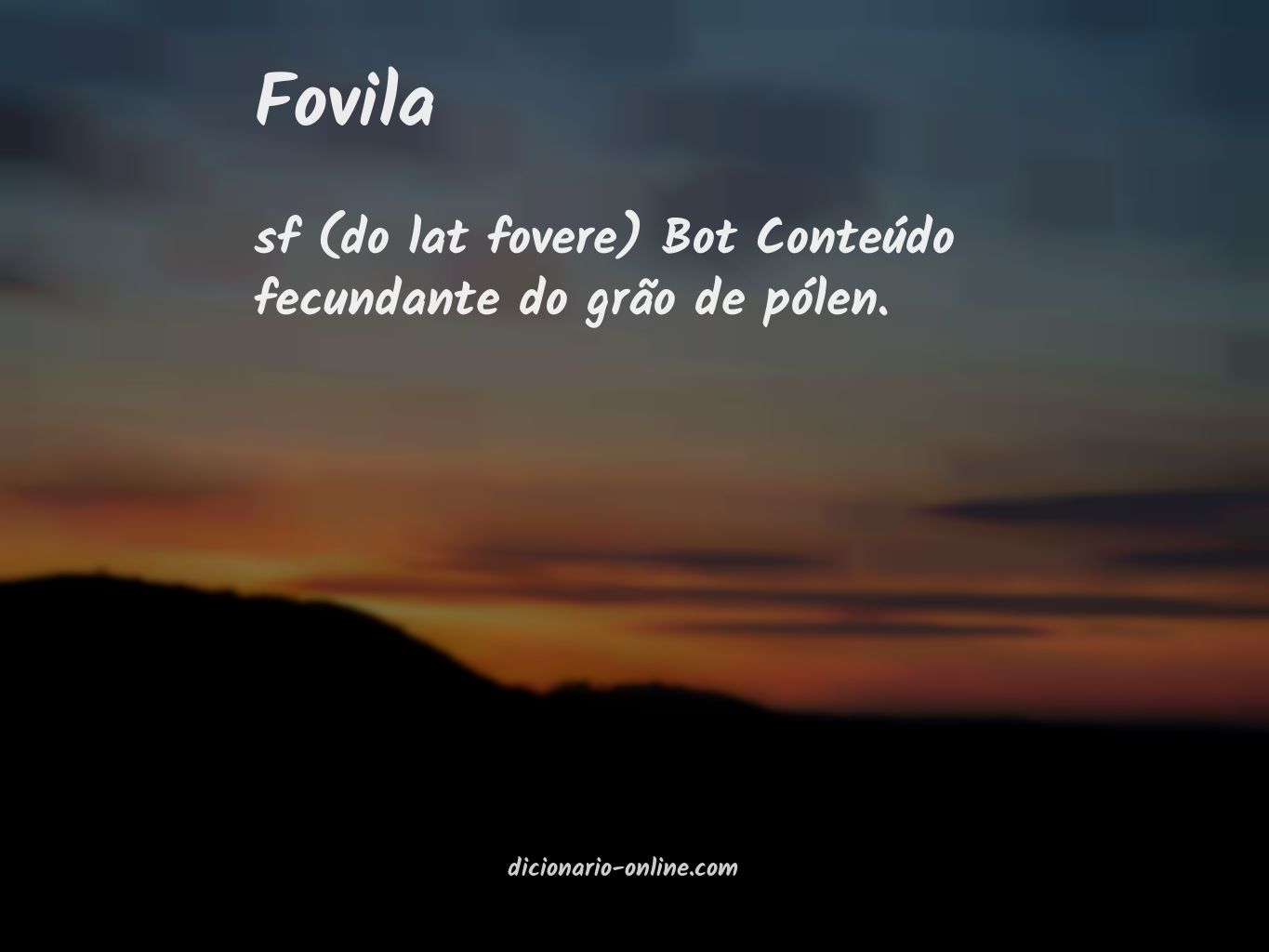 Significado de fovila