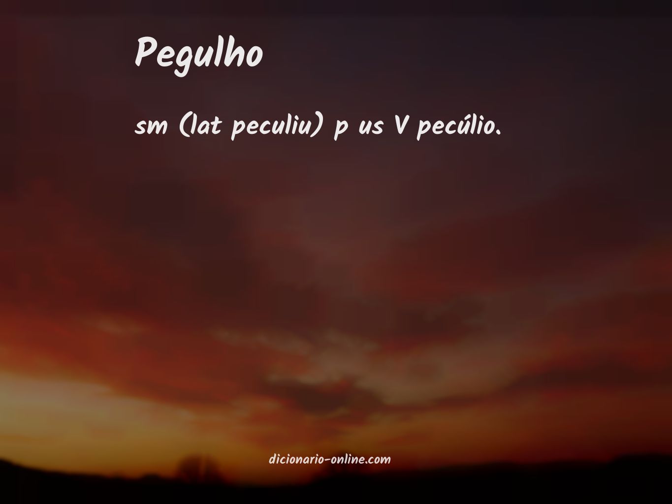 Significado de pegulho