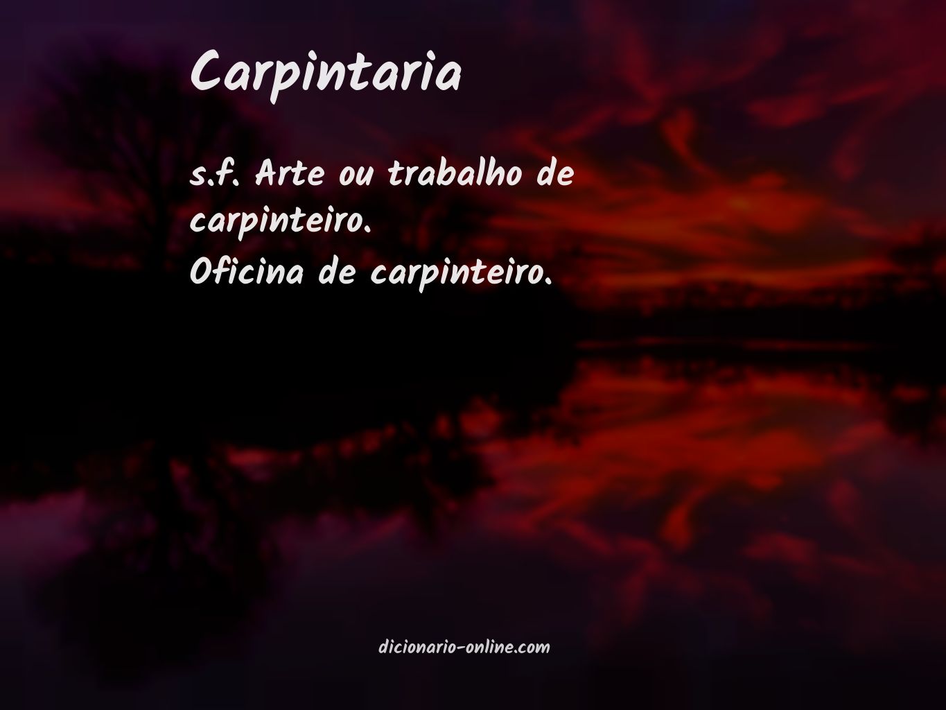 Significado de carpintaria