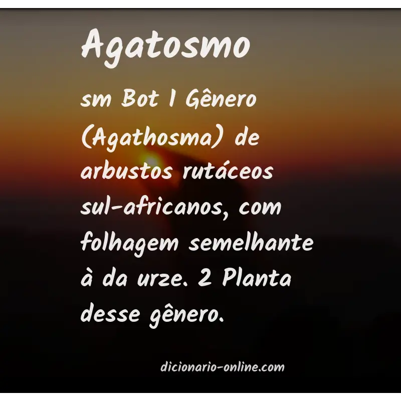 Significado de agatosmo