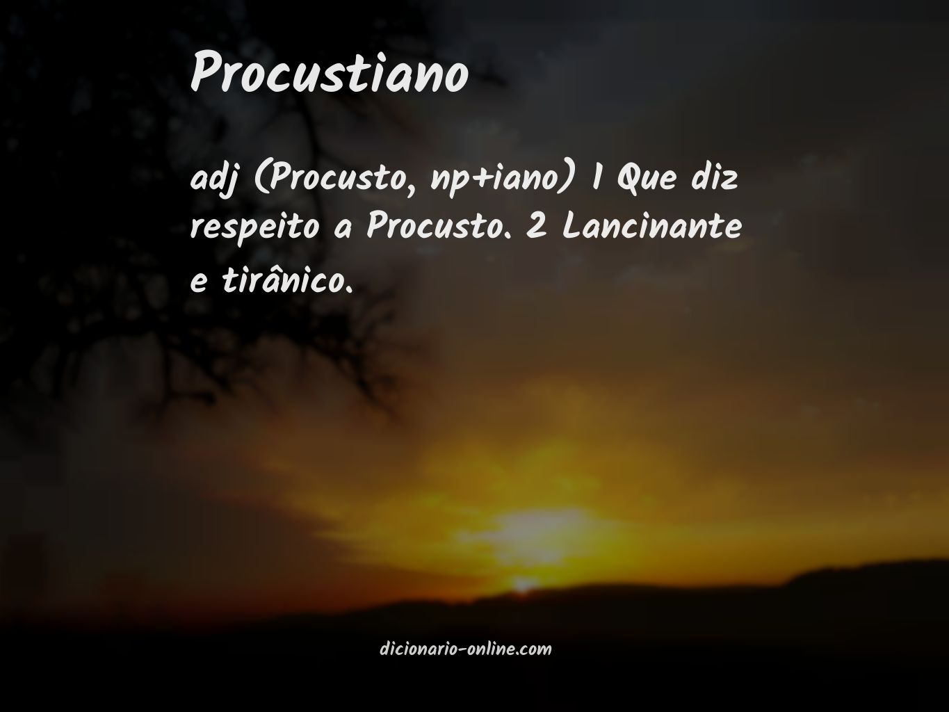 Significado de procustiano