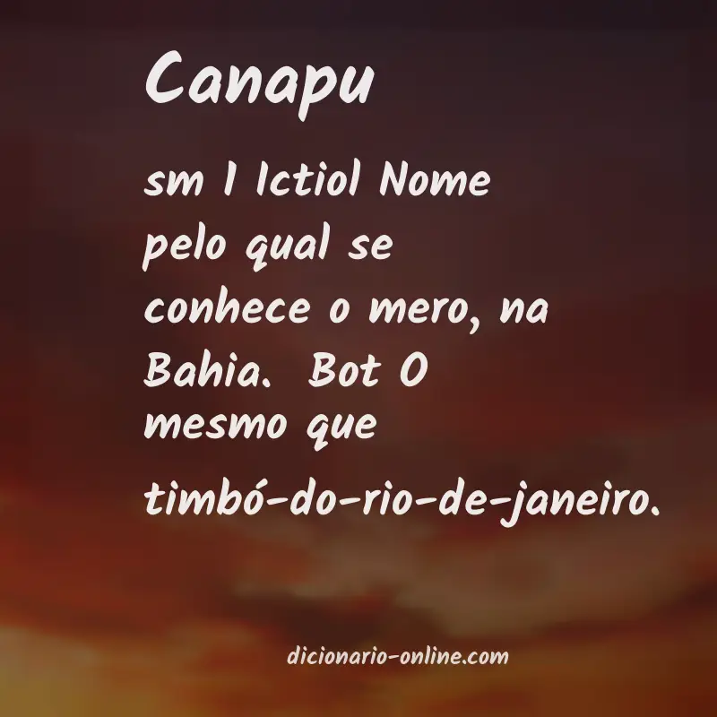 Significado de canapu