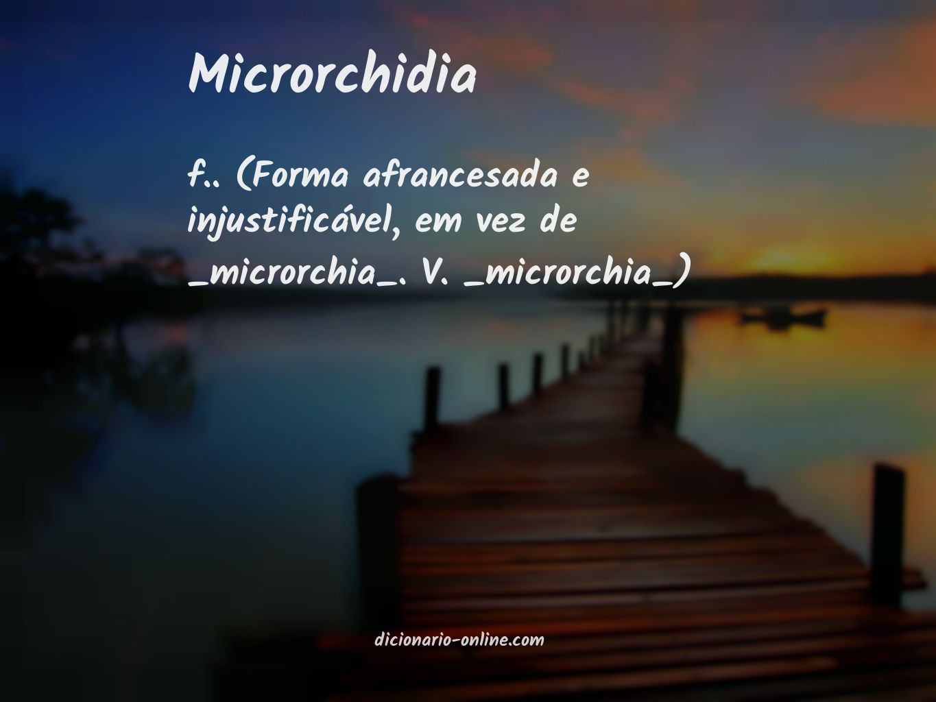 Significado de microrchidia