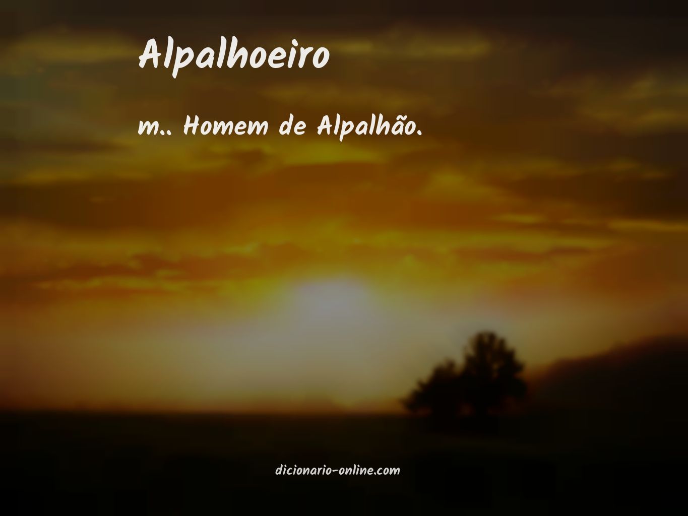 Significado de alpalhoeiro