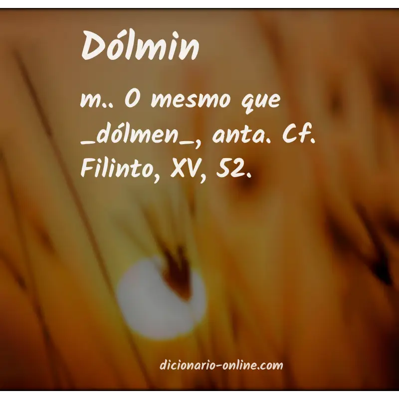 Significado de dólmin