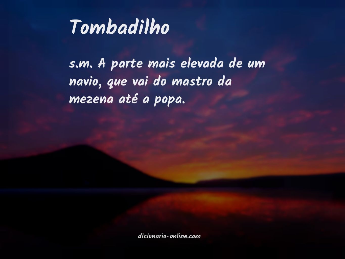 Significado de tombadilho