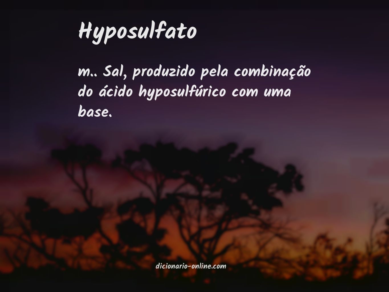 Significado de hyposulfato