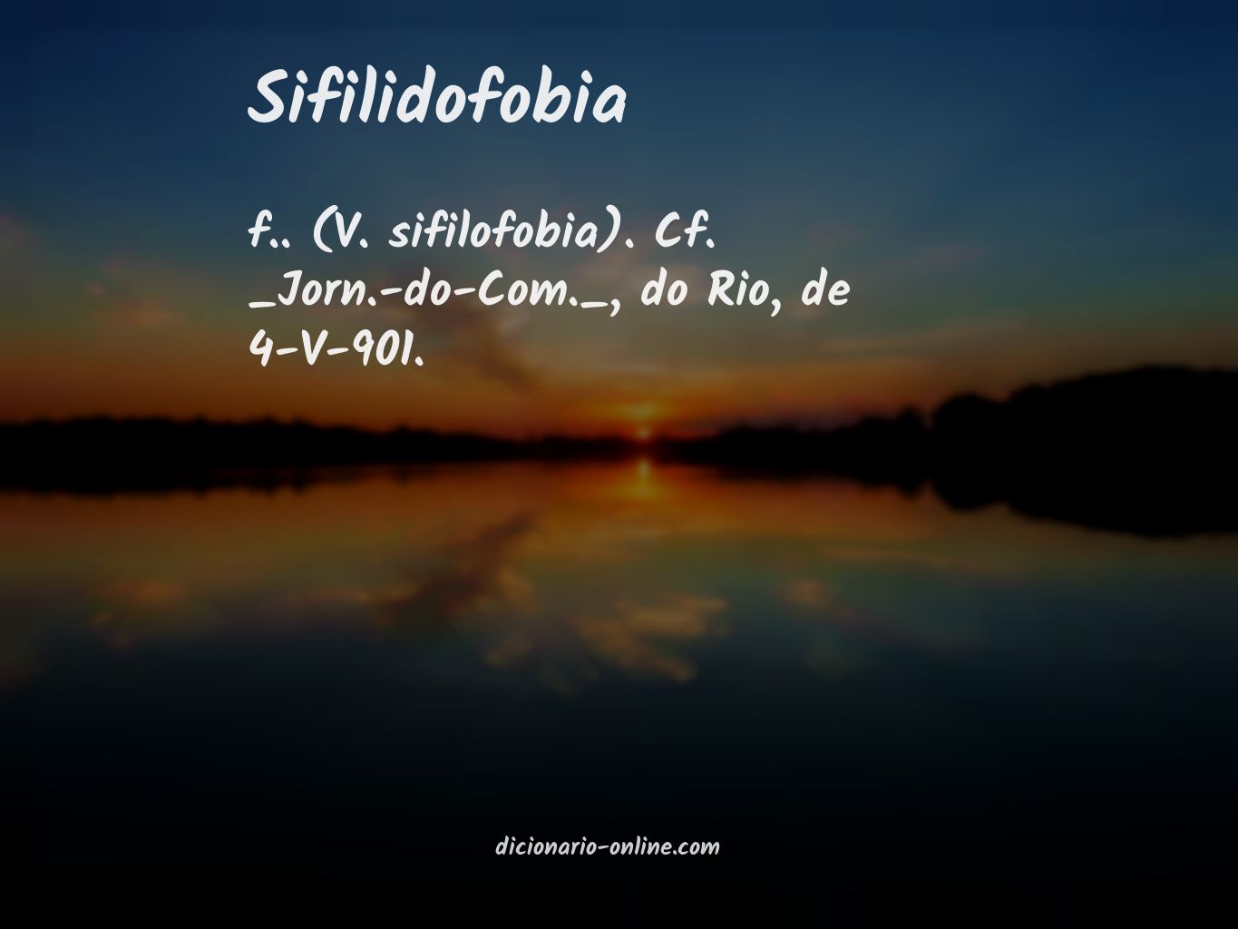 Significado de sifilidofobia