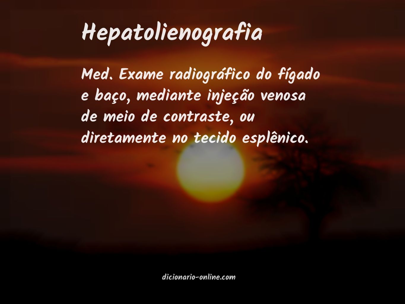 Significado de hepatolienografia