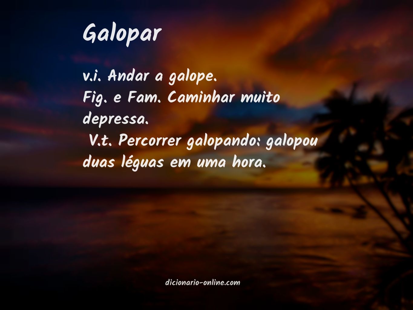 Significado de galopar