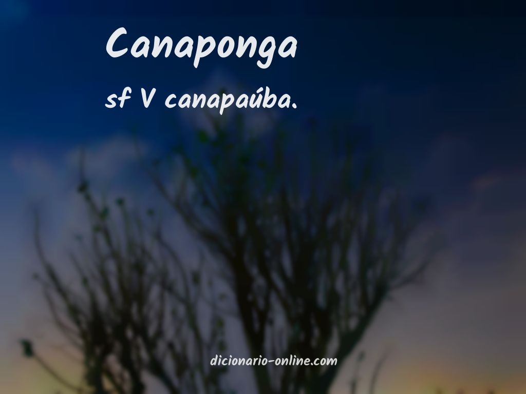 Significado de canaponga