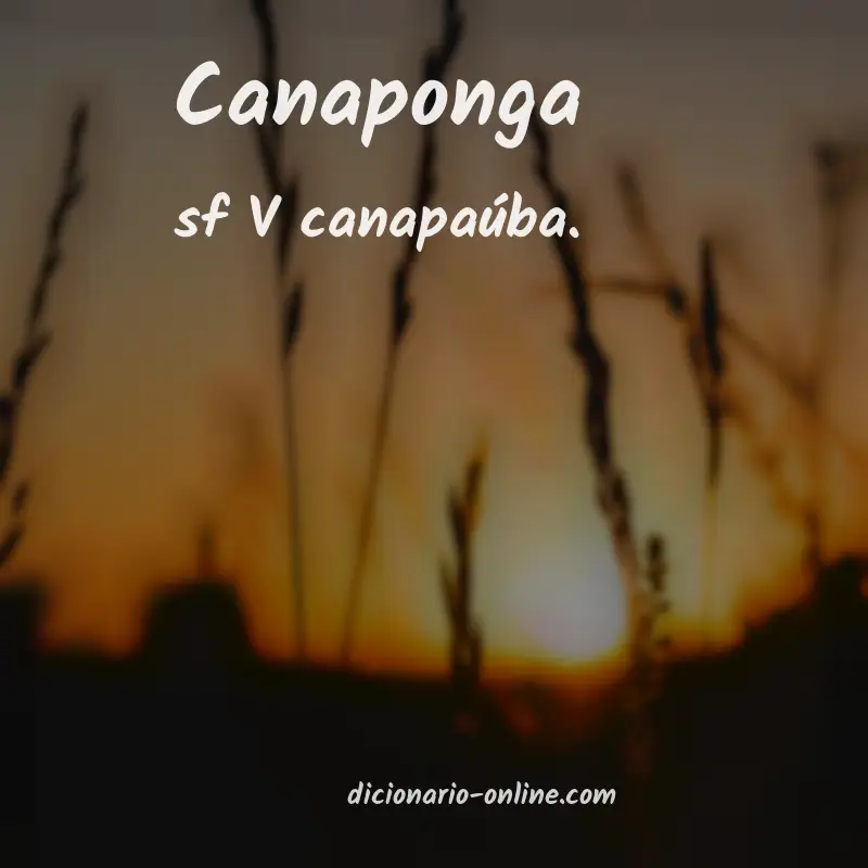 Significado de canaponga