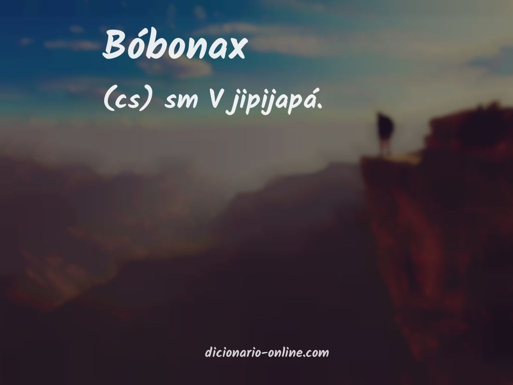 Significado de bóbonax