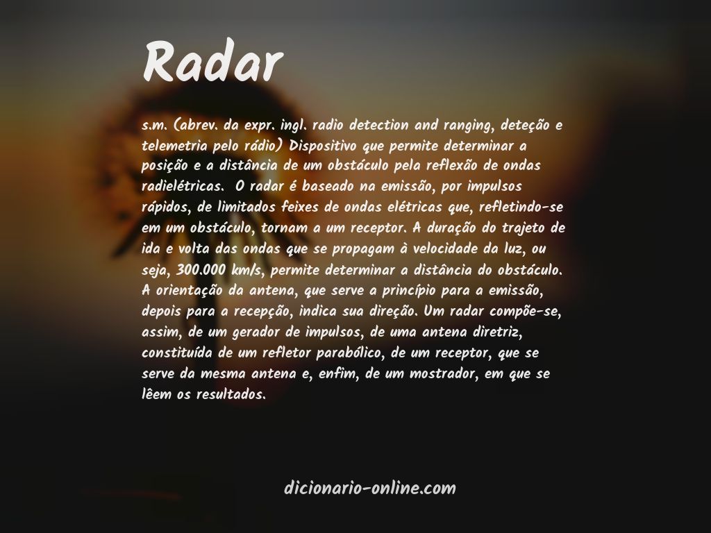 Significado de radar