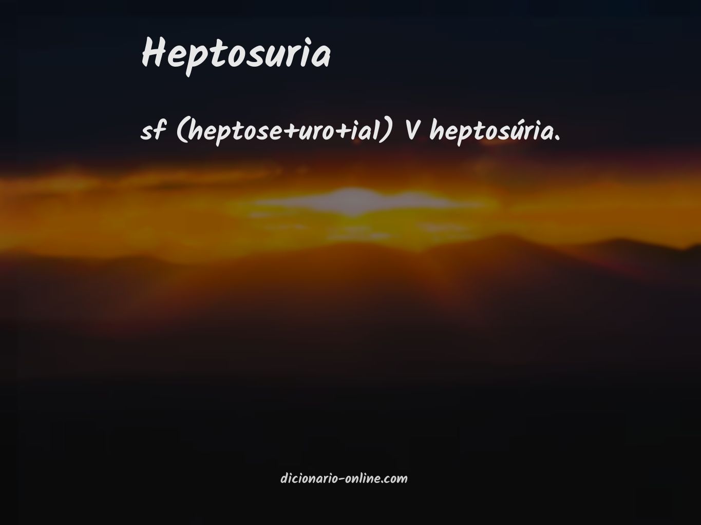 Significado de heptosuria