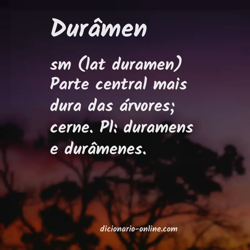 Significado de durâmen