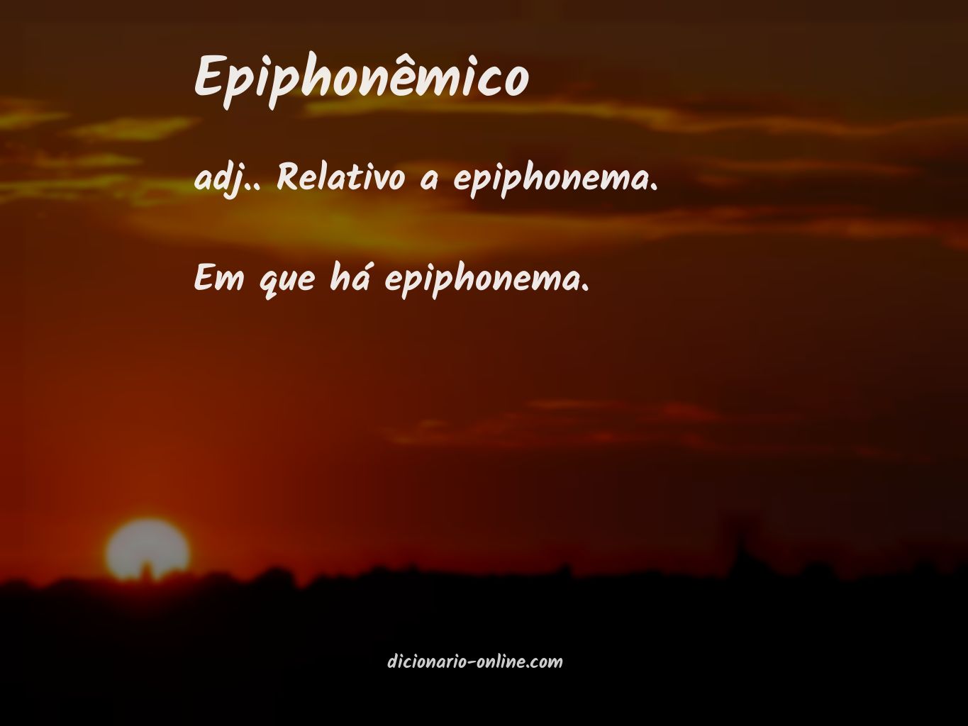 Significado de epiphonêmico