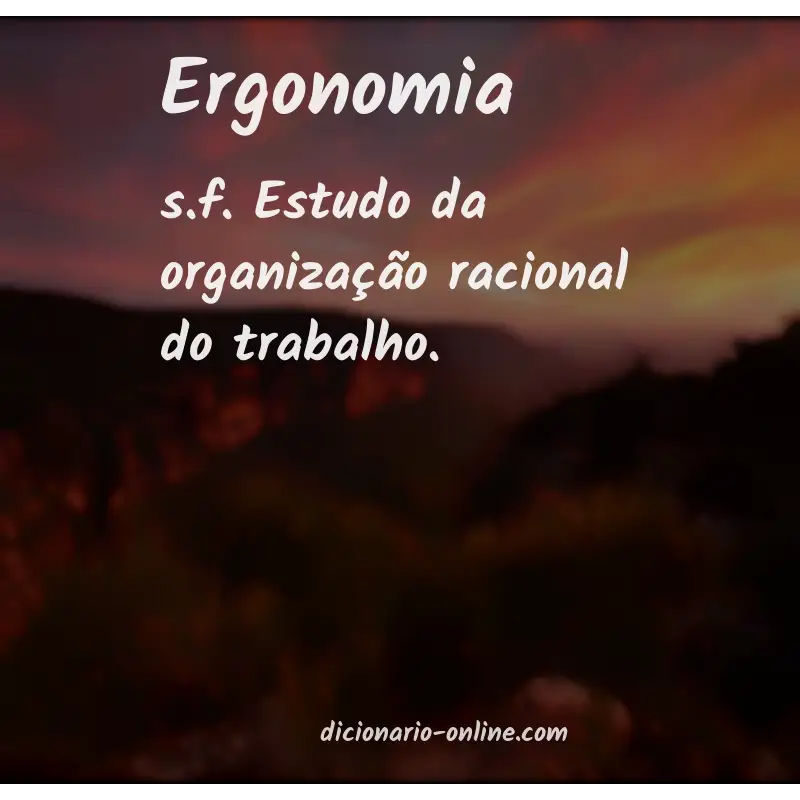 Significado de ergonomia