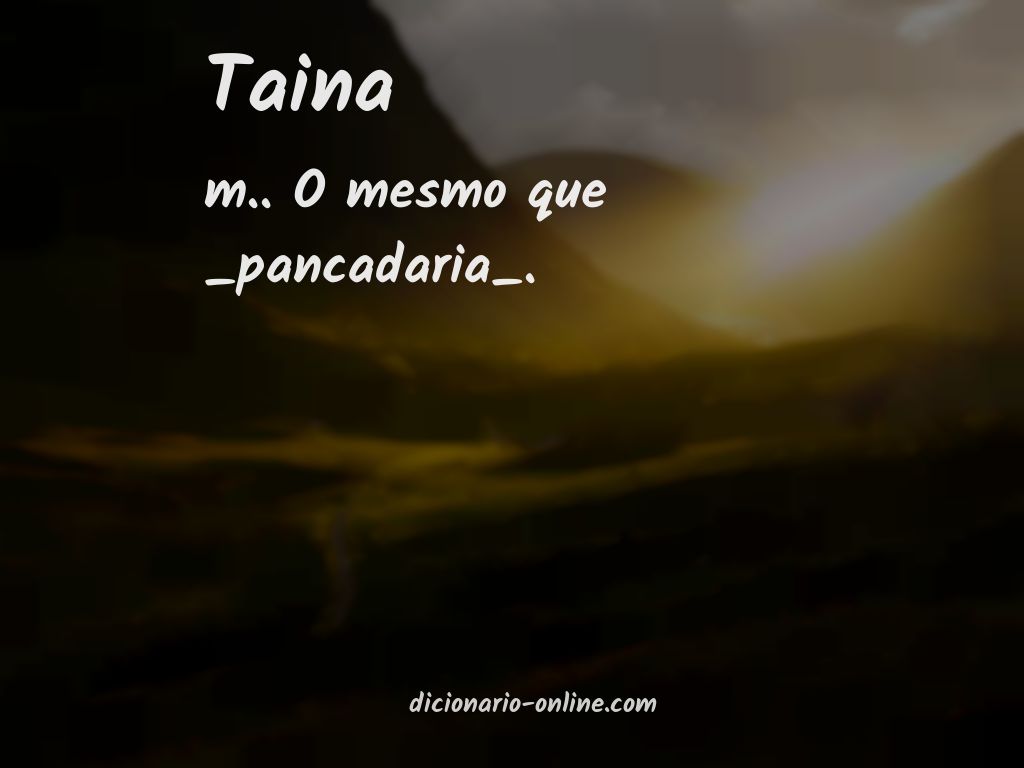 Significado de taina