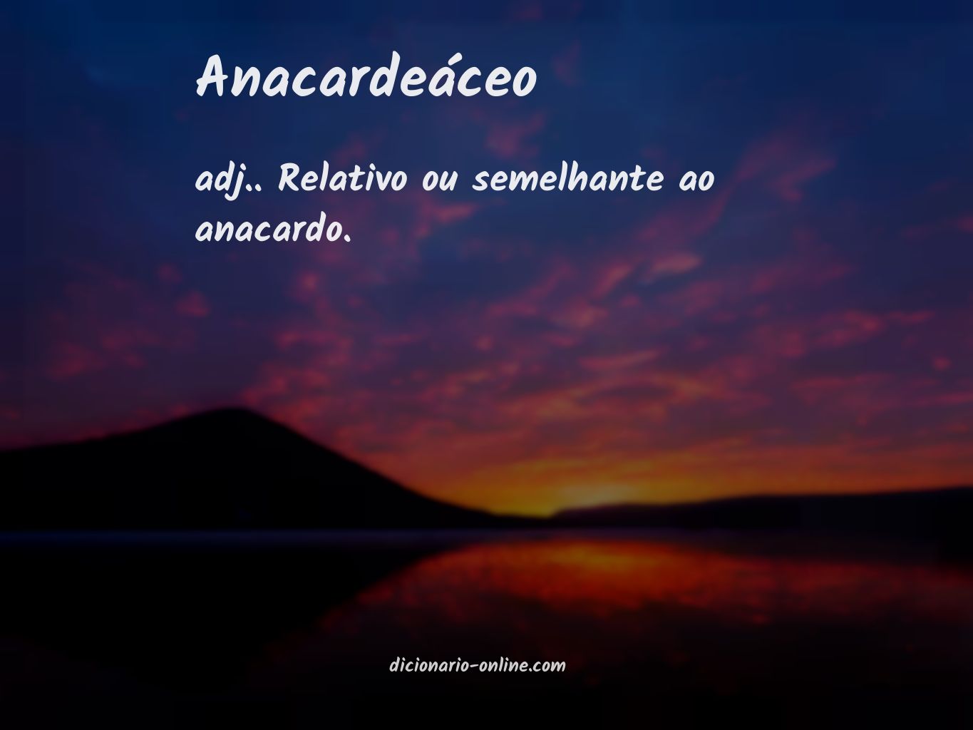 Significado de anacardeáceo