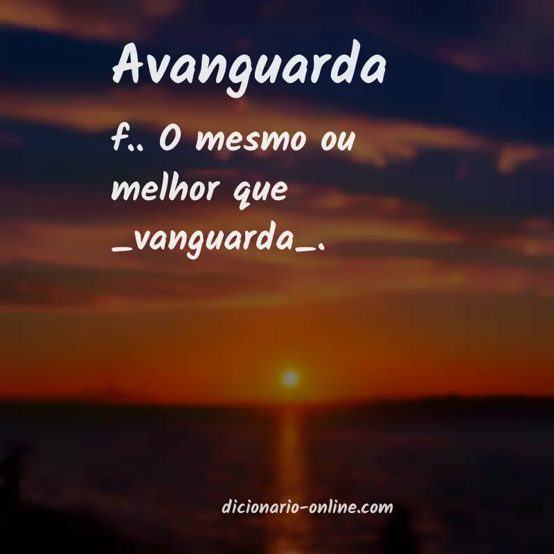 Significado de avanguarda