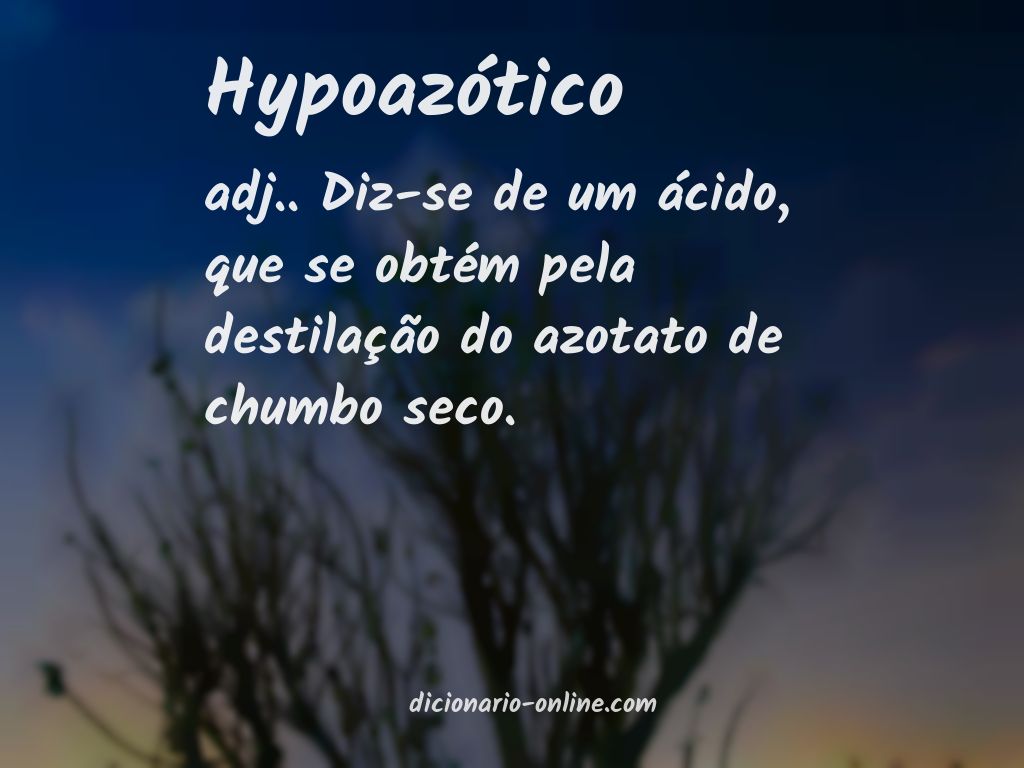 Significado de hypoazótico