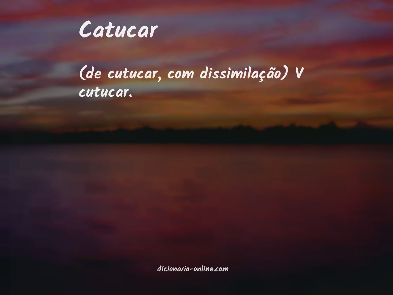 Significado de catucar