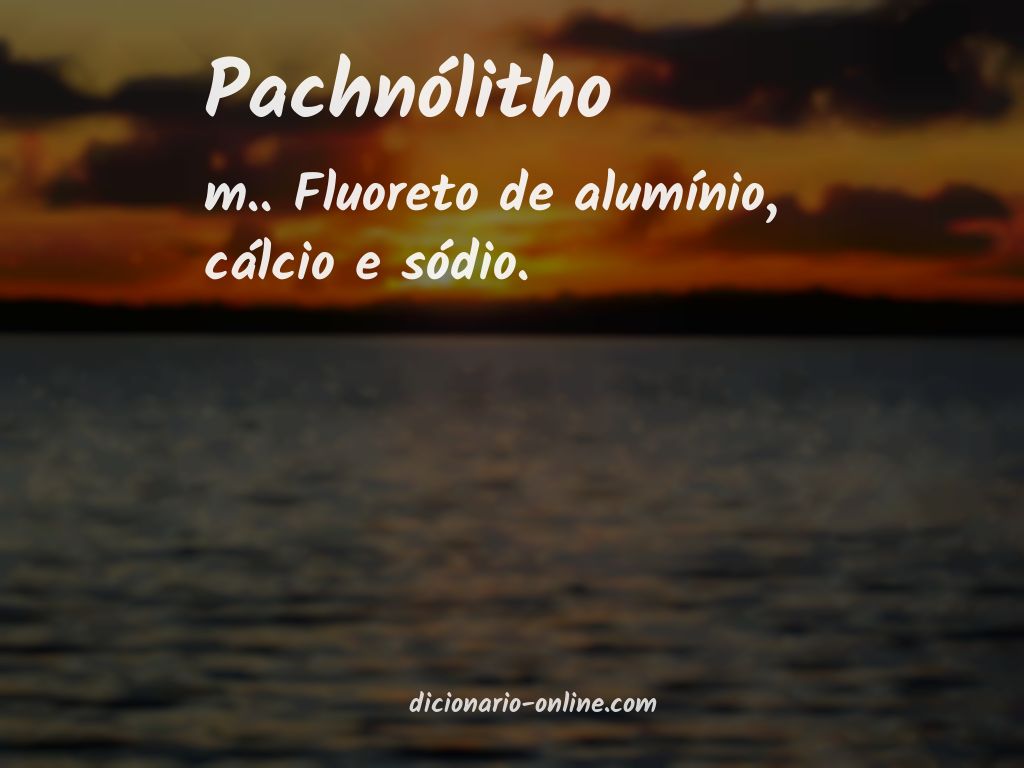 Significado de pachnólitho