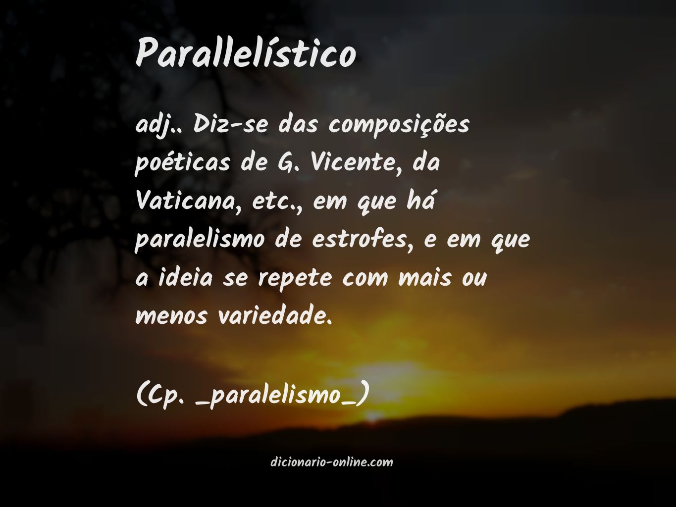 Significado de parallelístico