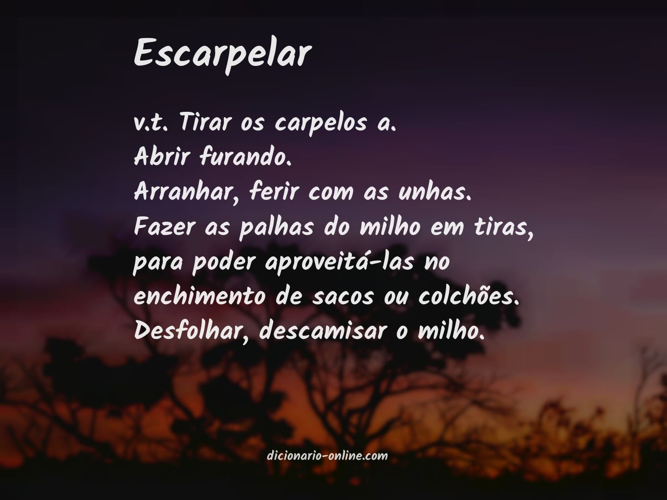 Significado de escarpelar