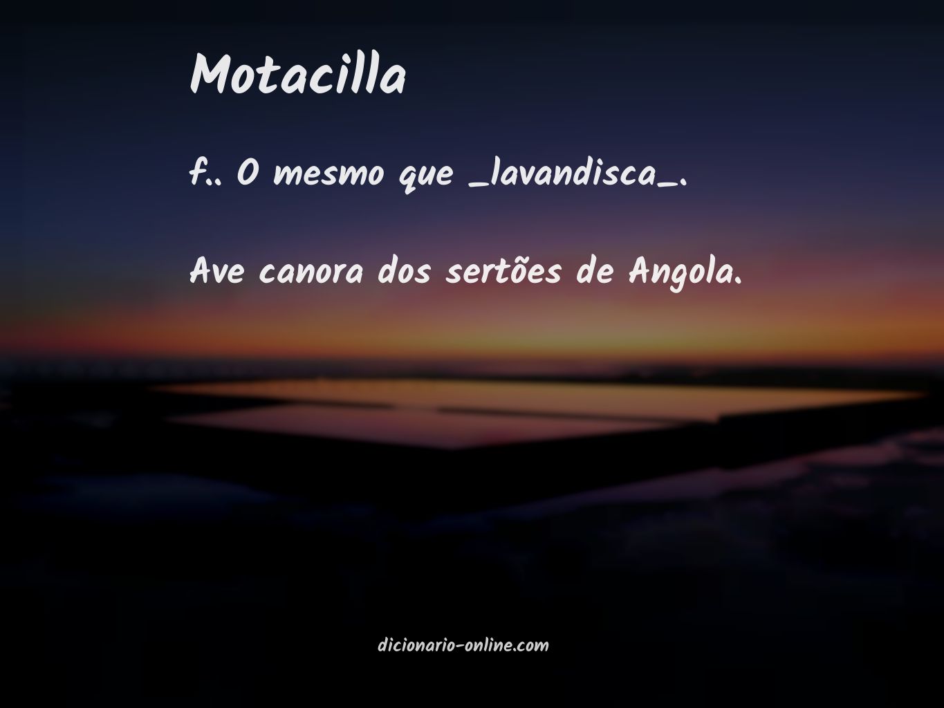 Significado de motacilla