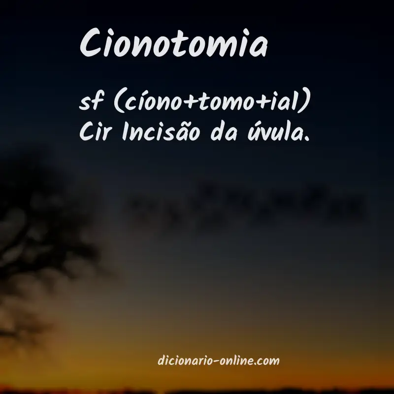 Significado de cionotomia
