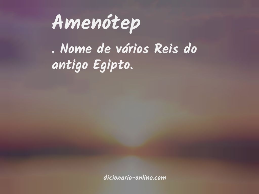 Significado de amenótep