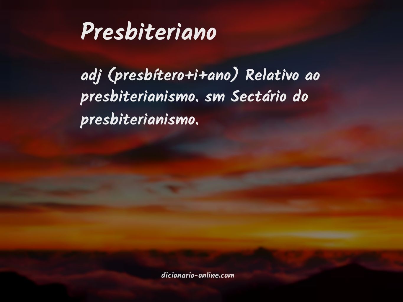 Significado de presbiteriano