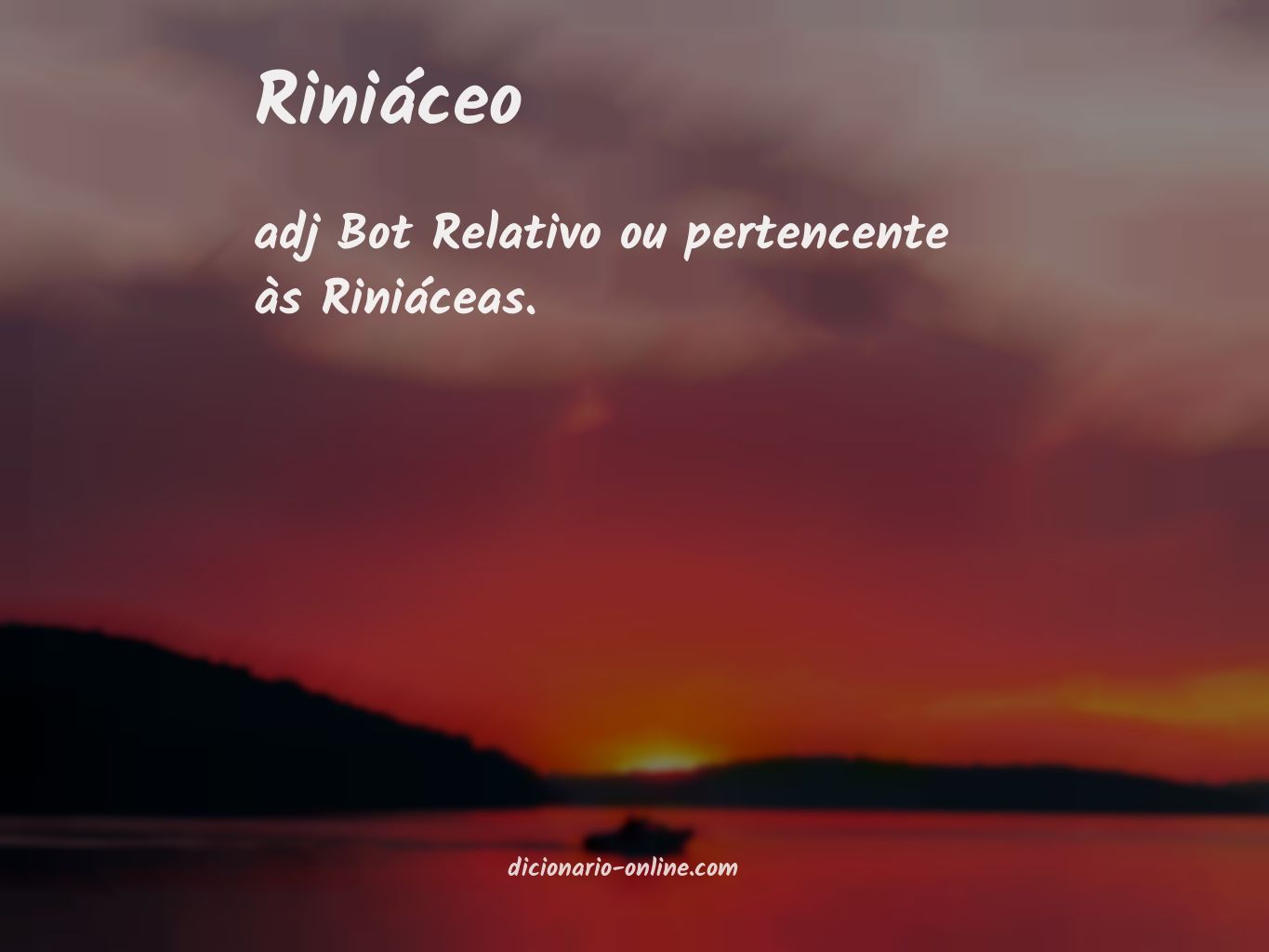 Significado de riniáceo