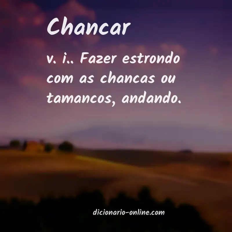 Significado de chancar