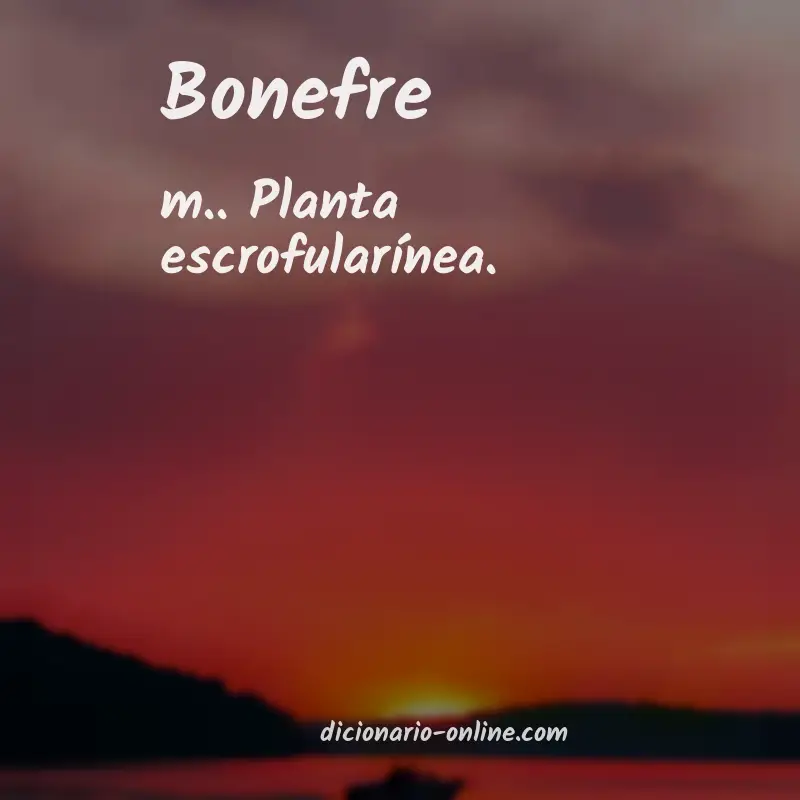Significado de bonefre