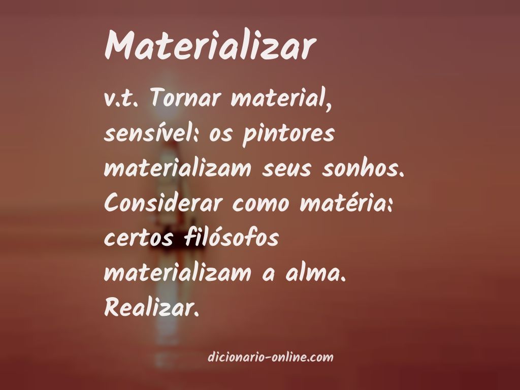 Significado de materializar