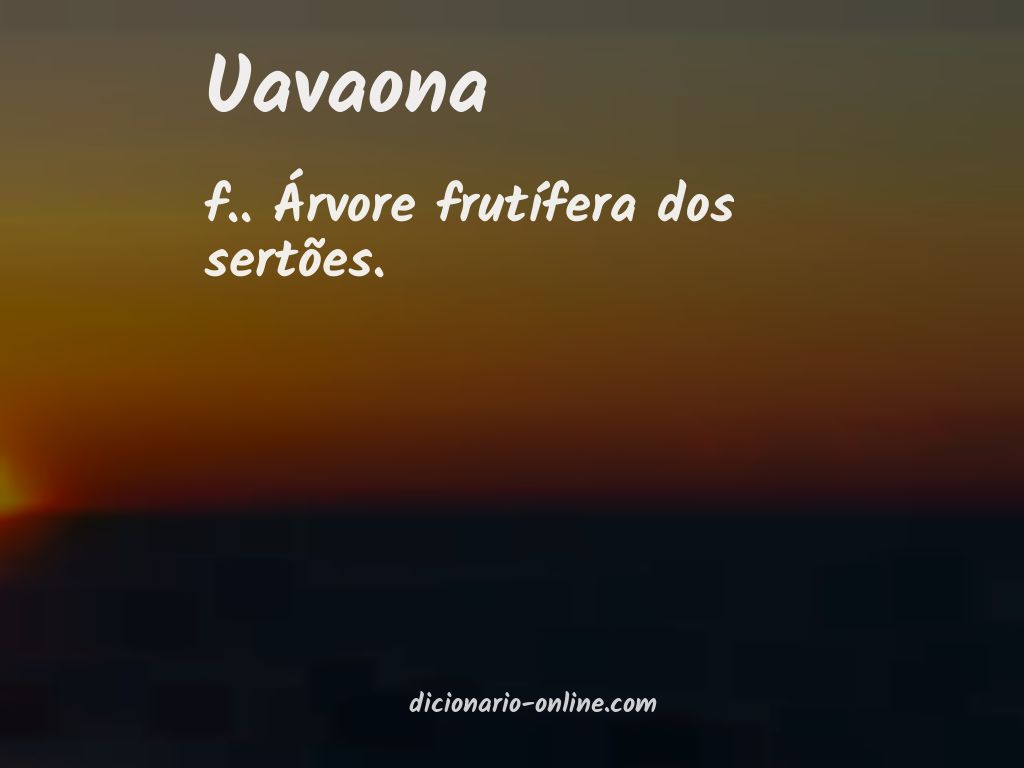 Significado de uavaona